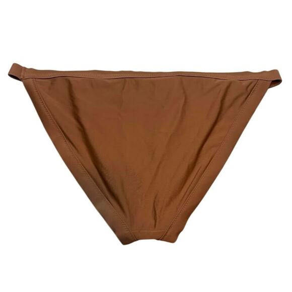 Aerie Brown High Leg Bikini Bottom L NWT Double Waistband, Cheeky Recycled Swim - Picture 2 of 4
